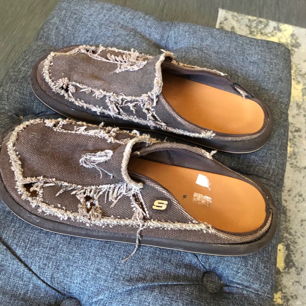 Men’s Skechers slide no back rugged slippers